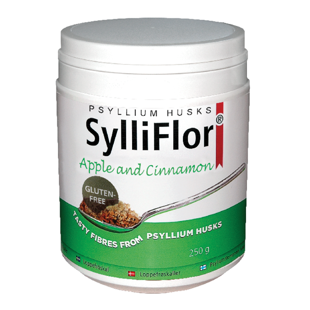 SylliFlor<sup>®</sup> Psyllium Husks<br />Apple and Cinnamon<br />Single pack 250 g