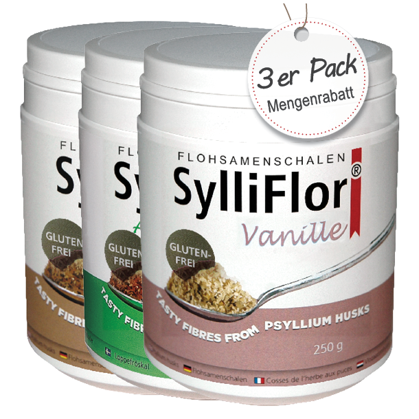 SylliFlor<sup>®</sup> Flohsamenschalen<br />Kombi<br />3 x 250 g
