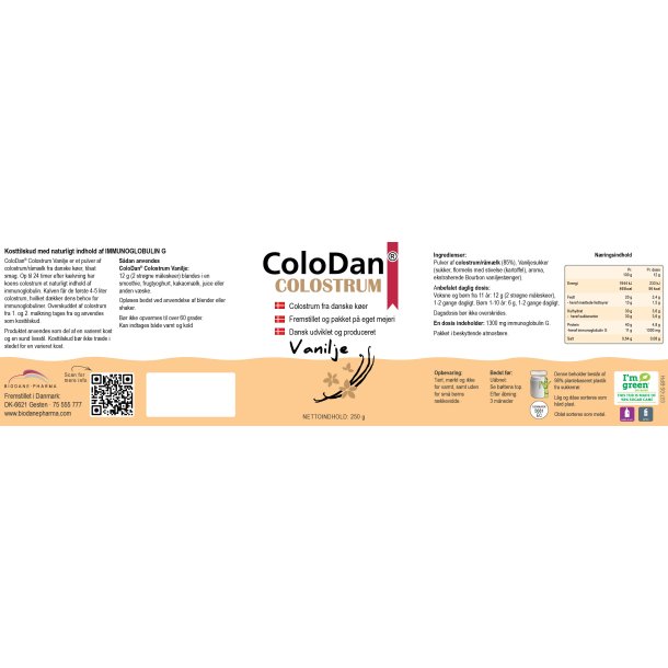 ColoDan<sup></sup> Colostrum Vanilje