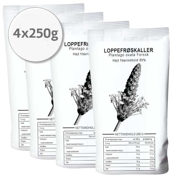 Loppefrskaller (psyllium husks) 1 kg