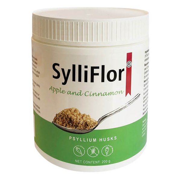 SylliFlor<sup>®</sup> Psyllium Husks<br />Apple and Cinnamon<br />Single pack 200 g