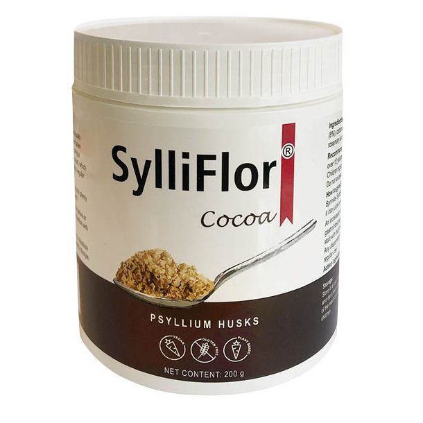 SylliFlor<sup></sup> Psyllium Husks<br>Cocoa<br>Single pack 200 g