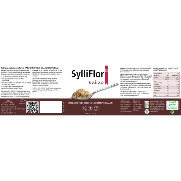 SylliFlor<sup></sup> Flohsamenschalen<br />Kakao<br />200 g