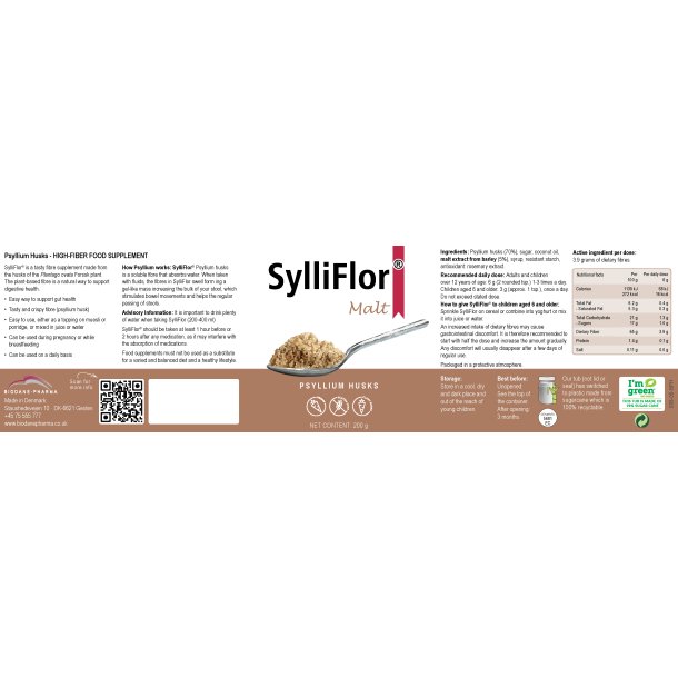 SylliFlor<sup></sup> Psyllium Husks<br />Malt<br />Single pack 200 g